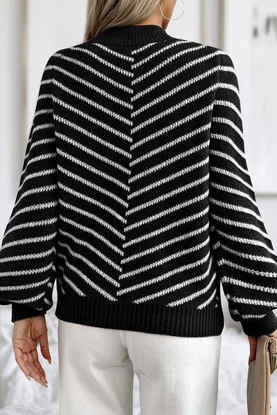 Striped Haven Knit Pullover Sweater