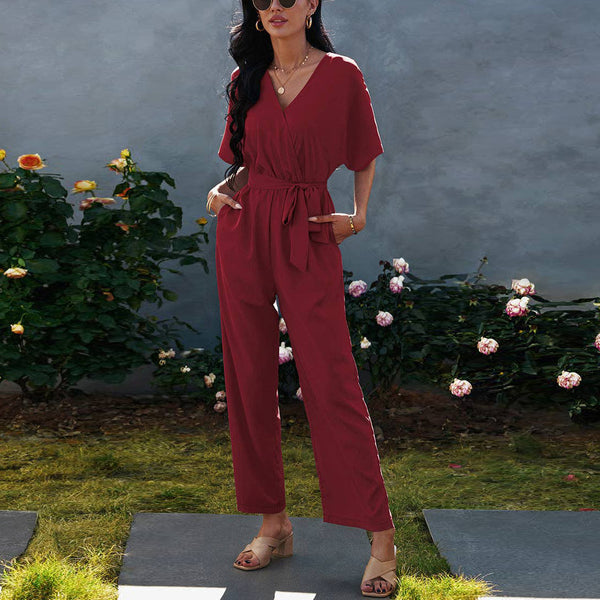 Timeless Wrap Jumpsuit | Jumpsuit - Women's | bottoms, jumpsuit, Jumpsuit and Romper, New Arrivals | Love, Kuza