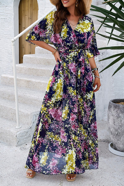 Garden Glow Maxi Wrap Dress