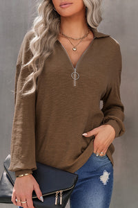 Zip Ease Ribbed Sweater