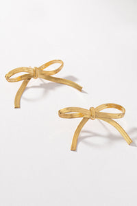 Herringbone Chain Bow Tie Earrings