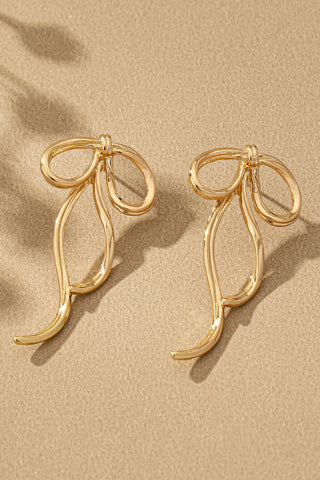 Graceful Bow Drop Earrings