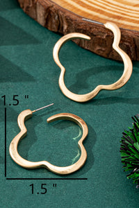 Golden Clover Hoop Earrings