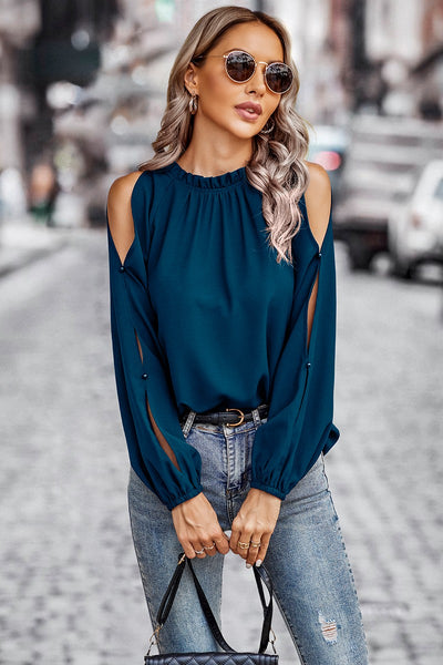 Soft Breeze Ruffle Blouse