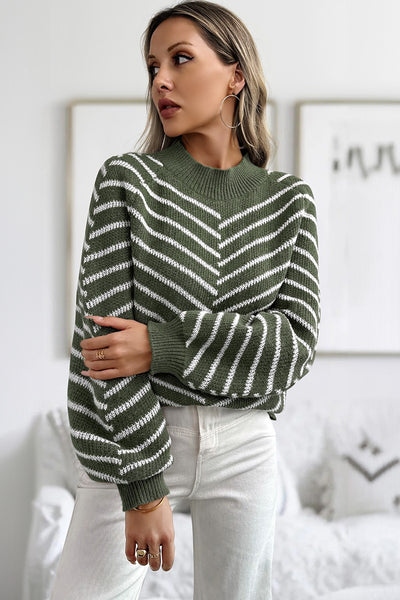 Striped Haven Knit Pullover Sweater