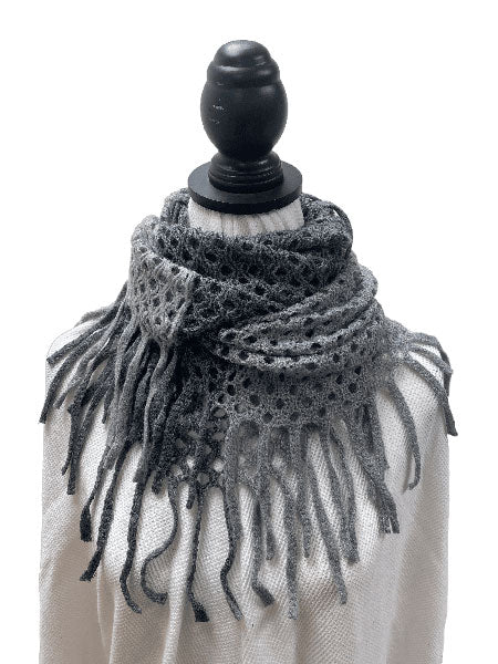 Fringe Flair Crochet Loop Infinity Scarf