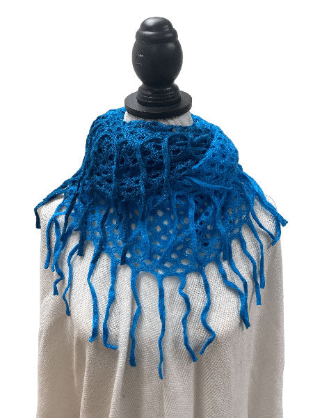 Fringe Flair Crochet Loop Infinity Scarf