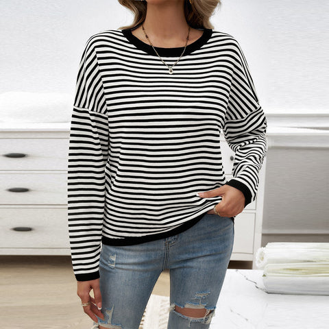 Contrast Charm Pullover | Fashion Top | drop shoulder, drop shoulder sleeve top, drop shoulder sleeves top, drop shoulder top, elings, layering piece, layering top, long sleeve, long sleeve top, loose fit, loose fit top, love kuza, lovely top, mock neck, new arrival, new arrivals, pretty top, soft knit top, solid top, versatile top | Love, Kuza