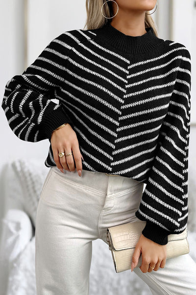 Striped Haven Knit Pullover Sweater