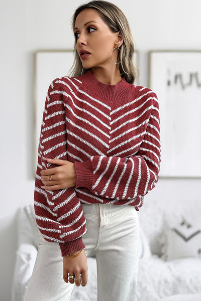 Striped Haven Knit Pullover Sweater