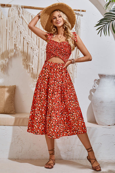 Petal Charm Midi Dress