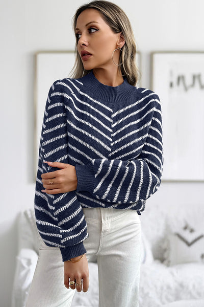 Striped Haven Knit Pullover Sweater