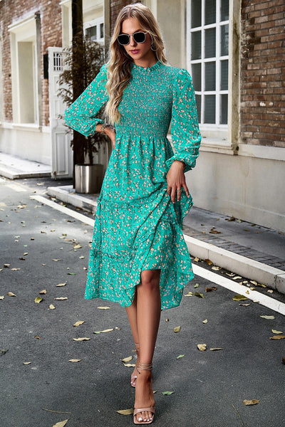 Ditsy Charm Midi Dress