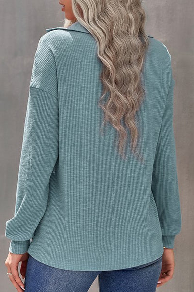 Zip Ease Ribbed Sweater