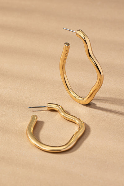 Abstract Elegance Hoop Earrings