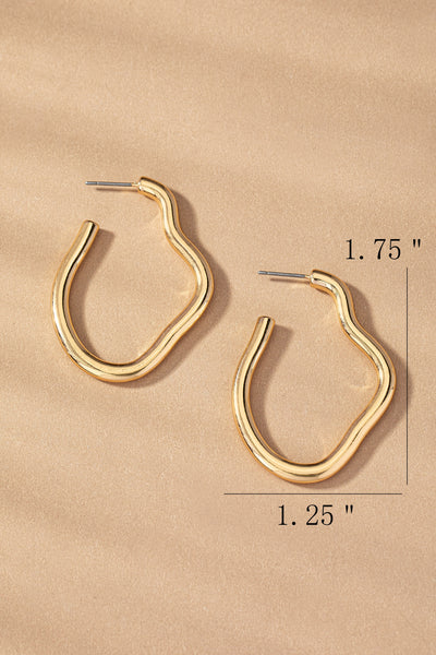 Abstract Elegance Hoop Earrings