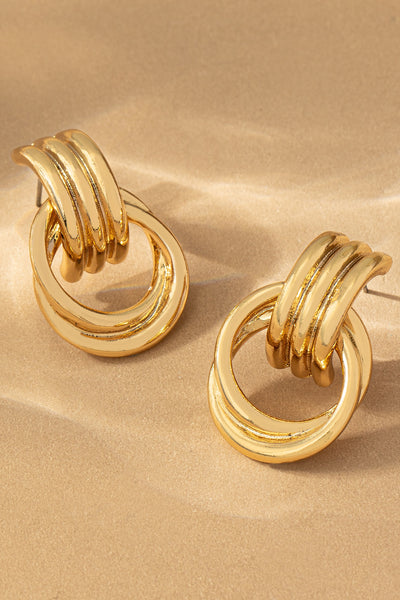 Twisted Harmony Hoop Earrings