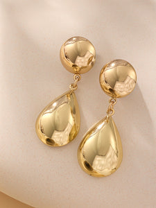 Puffy Teardrop Dome Earrings