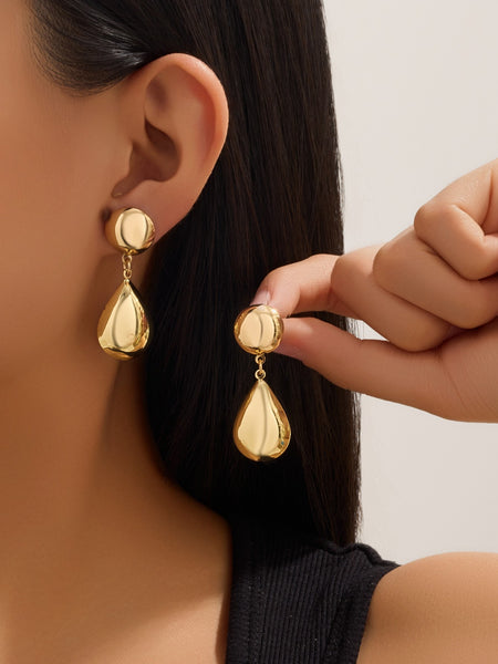 Puffy Teardrop Dome Earrings