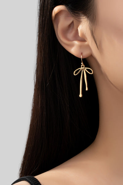 Flowing Elegance Bow Earrings