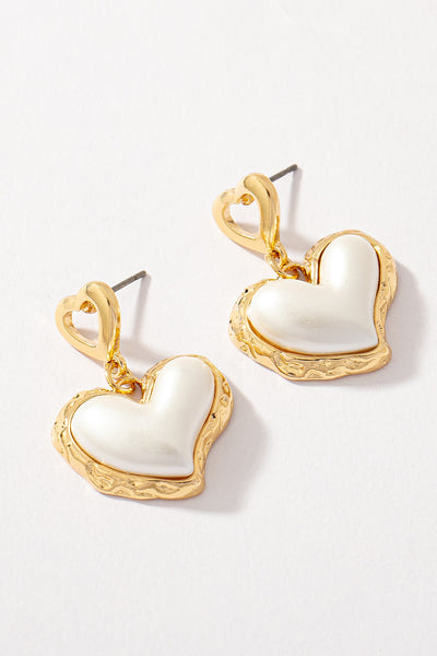 Luminous Heart Drop Earrings