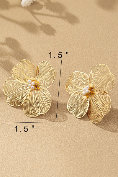 Petal & Pearl Flower Earrings