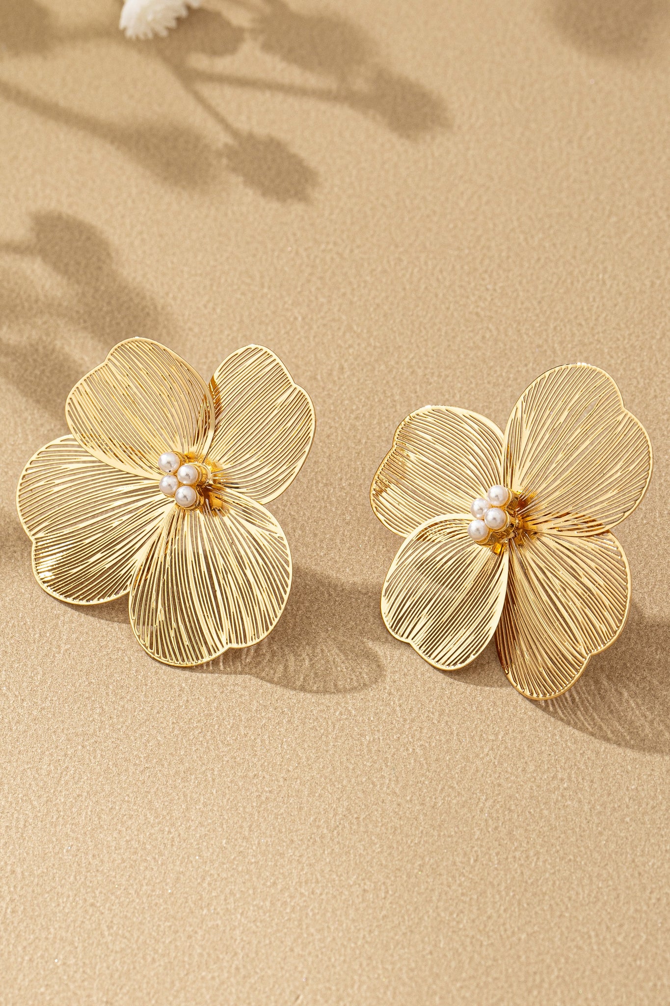 Petal & Pearl Flower Earrings