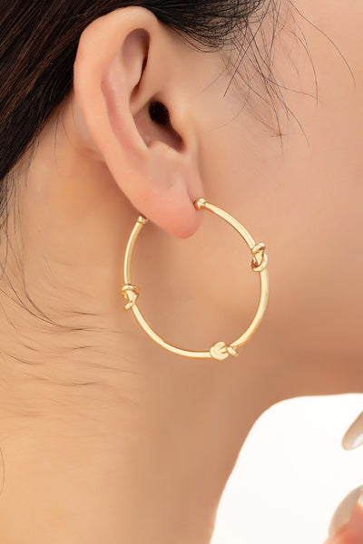 Knotted Grace Hoop Earrings