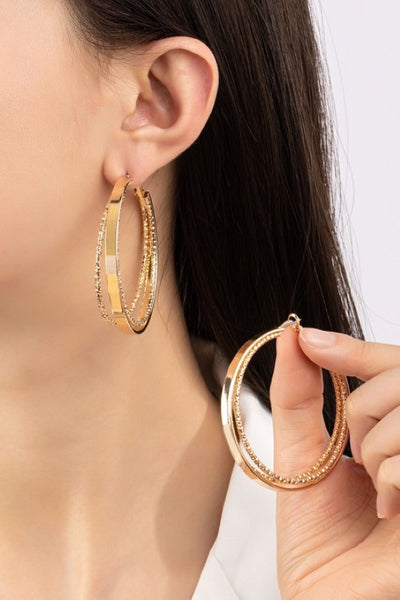 Triple Layer Hoop Earrings