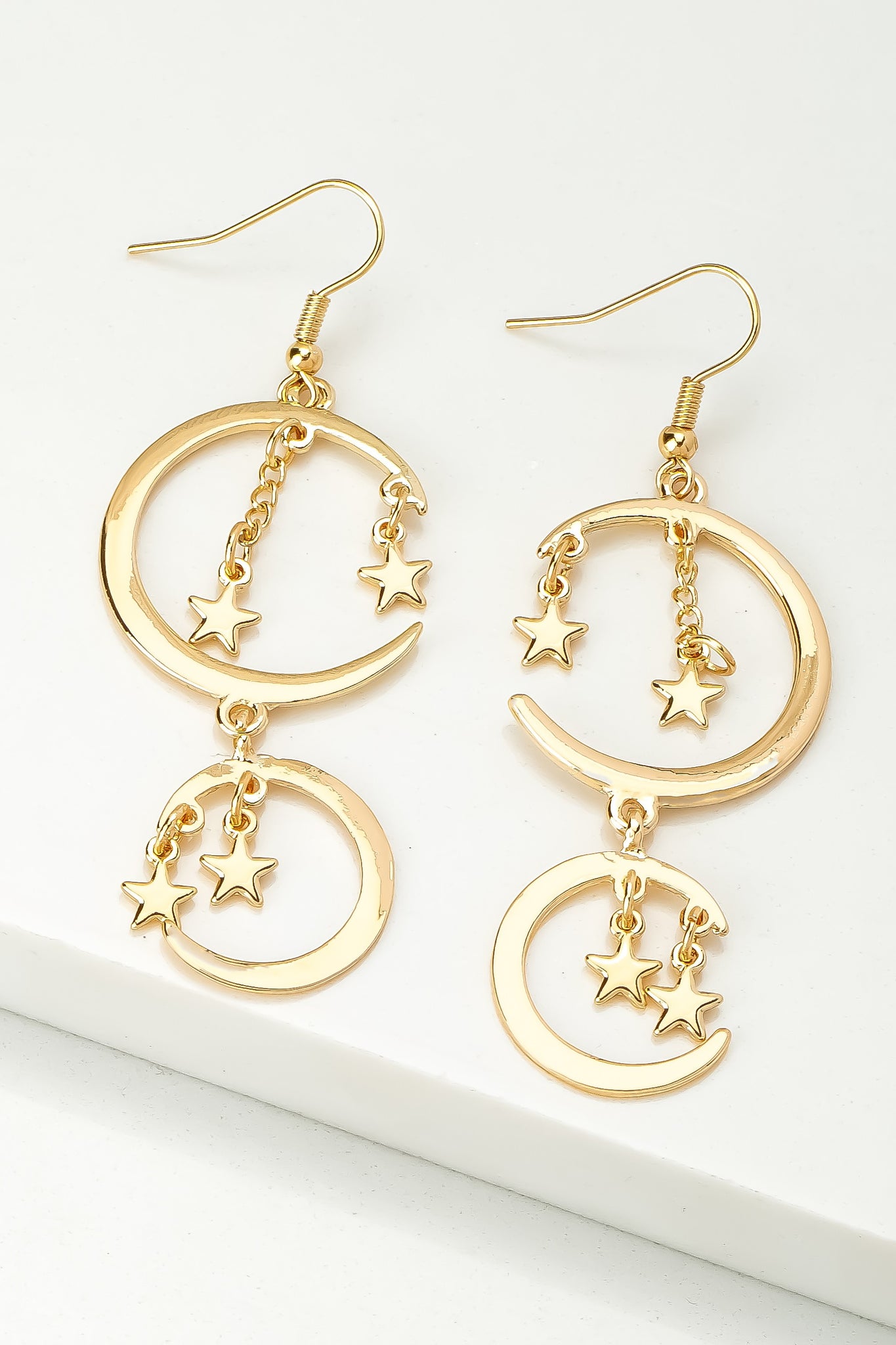 Gold Moons and Darling Stars Drop Earrings