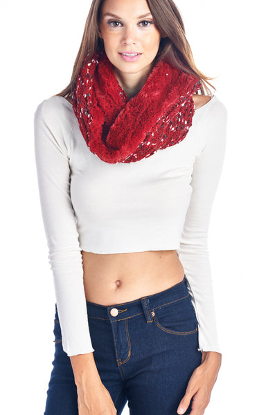 Plush Knit Reversible Scarf