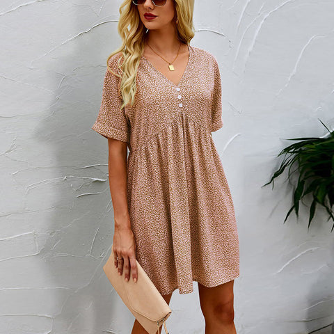 Dotted Charm Empire Dress | Dress - Women's | above the knee, Dress, elings, new arrival, new arrivals | Love, Kuza