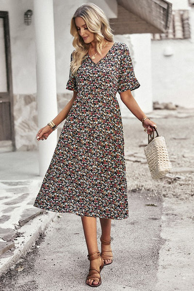 Ditsy Delight Midi Dress