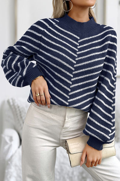 Striped Haven Knit Pullover Sweater