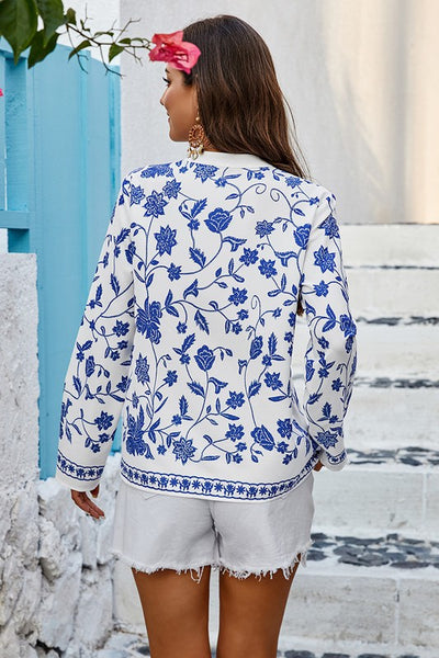 Cobalt Bloom Blouse