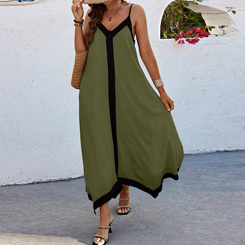 Edge of Elegance Maxi Dress | Dresses | elings, front page, maxi, maxi dress, maxi dresses, new arrival, new arrivals, solid, vneck dress | Love, Kuza