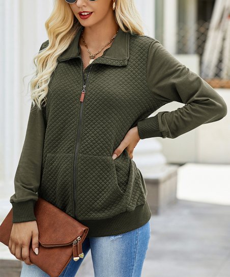 Quilted Charm Light Zip-Up