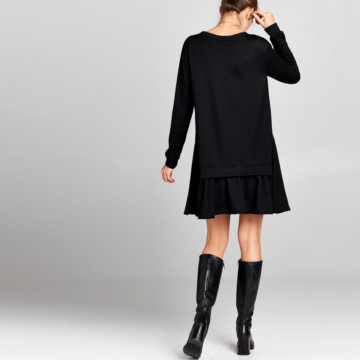 Love Kuza Pleated Hem Sweatshirt Dress – Love, Kuza 