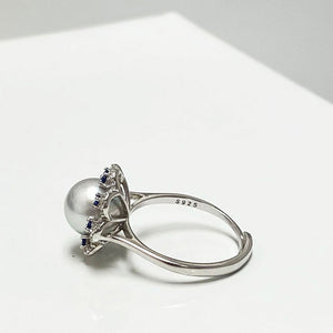 Aster Akoya Pearl Flower Ring